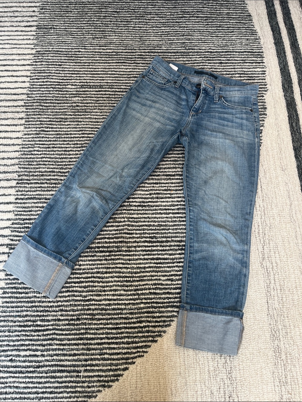 Joe's Jeans Light Wash Boyfriend Cuffed Denim